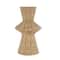 18" Brown Rattan Handmade Woven Tapered & Fluted Vase
